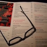 die Speisekarte im Restaurant der Bar Italia