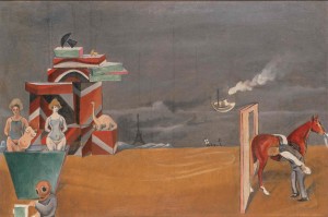Max Ernst Inspizierung eines Pferdes, um 1923  Öl auf Leinwand  © VBK, Wien 2013 / Privatsammlung