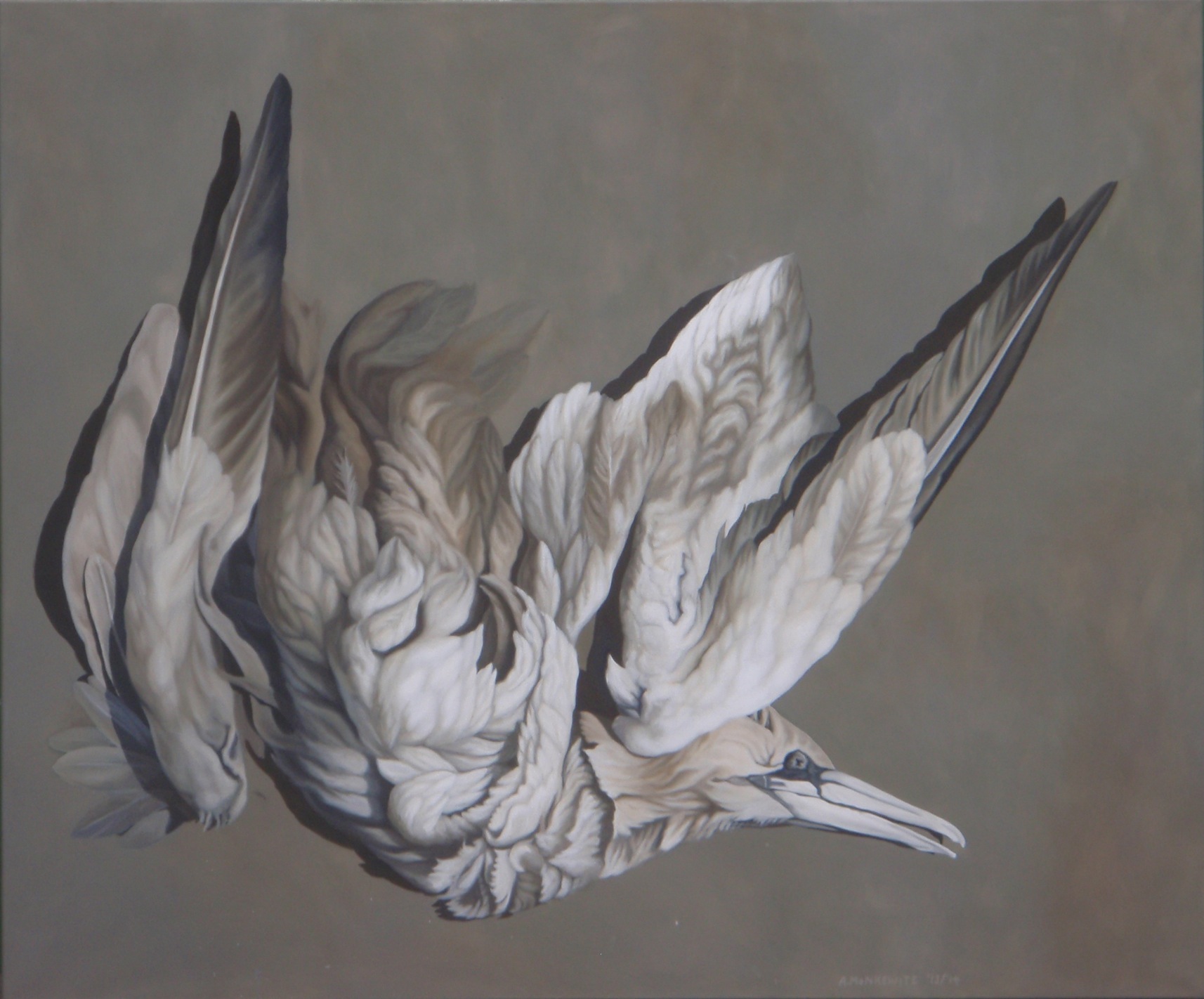 Alexandra Mia Monkewitz_toter Albatros, 150cm x 125cm, Acryl auf Leinwand, 2014