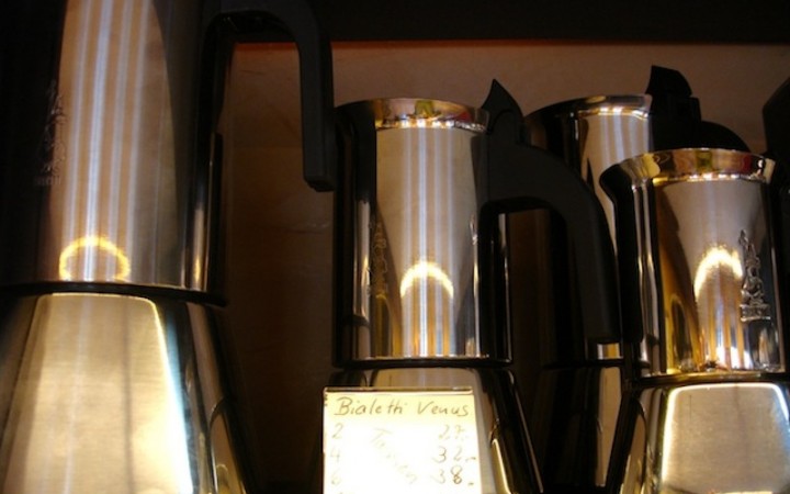 Espressomaschinen aus dem Verkaufssortiment der Kaffeebohne,  Foto © Hadwig Fink – kekinwien.at