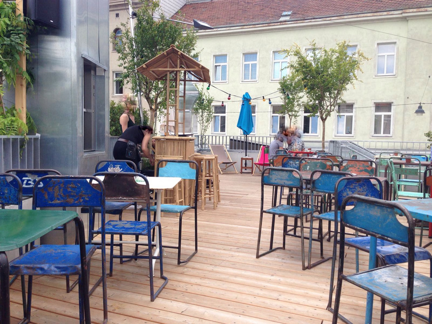 Wirr am Brunenmarkt - Terrasse oben - kekinwien.at