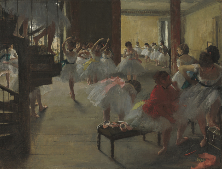  Hilaire-Germain-Edgar Degas (French, 1834 - 1917), The Dance Class, c. 1873, oil on canvas, Corcoran Collection (William A. Clark Collection) 2014.79.710