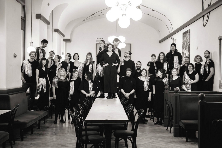 Sperrstunde im Wien Museum; der Schmusechor feiert mit; hier verewigt im Pop Up Rien, SCHMUSECHOR © Schmusechor