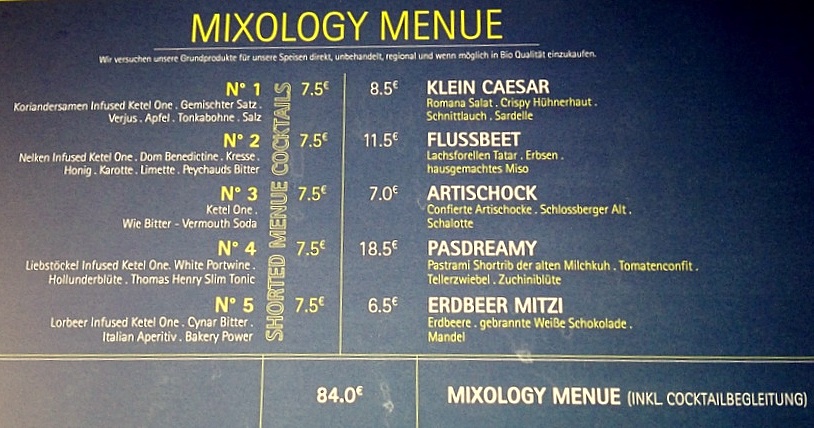 1. Mixology Menue im Moby Dick, Bild (c) kekinwien.at