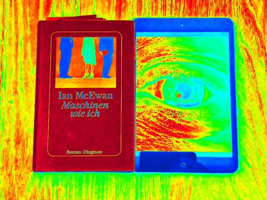 Maschinen wie ich, Ian McEwan, Collage (c) Alexandra Wögerbauer-Flicker - kekinwien.at Maschinen wie ich, Ian McEwan, Collage (c) Alexandra Wögerbauer-Flicker - kekinwien.at